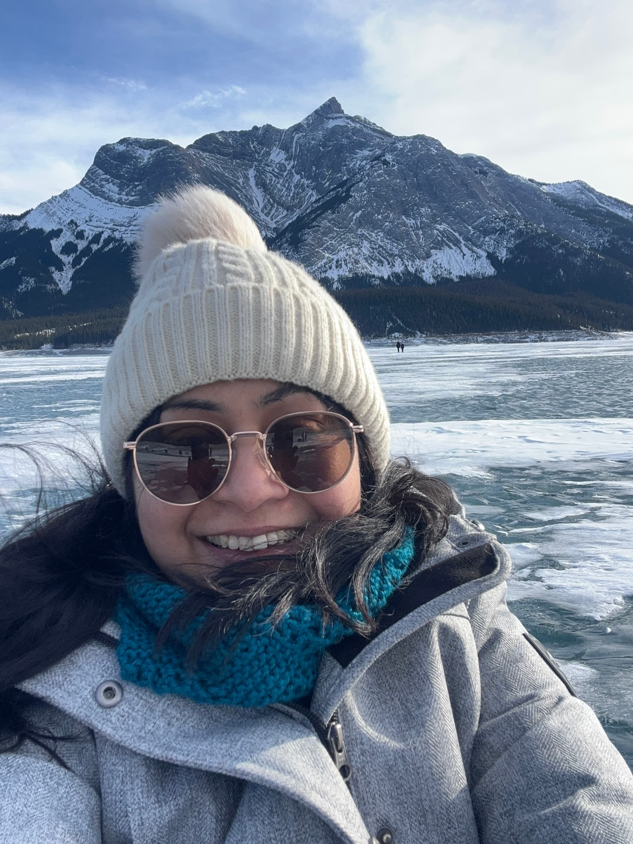 Manasi exploring Rockies in Winter